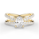 Lauren Oval Cut Lab Grown Diamond 18Kt Yellow Gold Engagement Ring