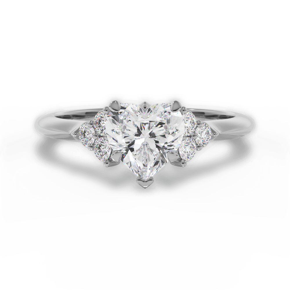 Celeste Heart Cut Lab Grown Diamond 18Kt White Gold Engagement Ring