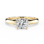 Florence Cushion Cut Lab Grown Diamond 18Kt Yellow Gold Engagement Ring