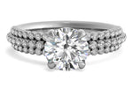 Hailey Round Cut Lab Grown Diamond Platinum Engagement Ring