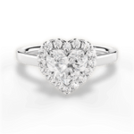 Fiona Heart Cut Lab Grown Diamond 18Kt White Gold Engagement Ring