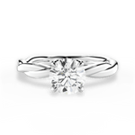 Bianca Round Cut Lab Grown Diamond Platinum Engagement Ring