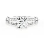 Kendra Round Cut Lab Grown Diamond 18Kt White Gold Engagement Ring