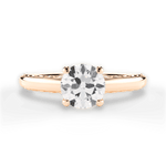 Annette Round Cut Lab Grown Diamond 18Kt Rose Gold Engagement Ring