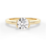Bridget Round Cut Lab Grown Diamond 18Kt Yellow Gold Engagement Ring