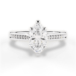 Elena Marquise Cut Lab Grown Diamond 18Kt White Gold Engagement Ring