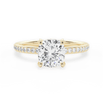Janice Cushion Cut Lab Grown Diamond 18Kt Yellow Gold Engagement Ring