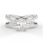 Lauren Oval Cut Lab Grown Diamond 14Kt White Gold Engagement Ring