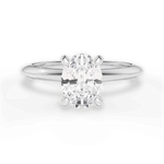 Alicia Oval Cut Lab Grown Diamond 18Kt White Gold Engagement Ring