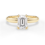Claudia Emerald Cut Lab Grown Diamond 18Kt Yellow Gold Engagement Ring