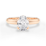 Claudia Oval Cut Lab Grown Diamond 18Kt Rose Gold Engagement Ring
