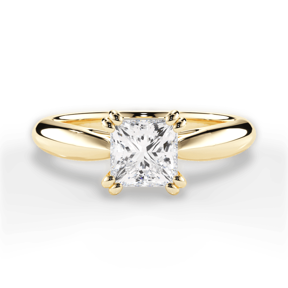 Gillian Princess Cut Lab Grown Diamond 18Kt Yellow Gold Engagement Ring