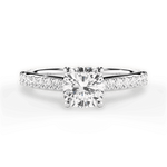 Elizabeth Cushion Cut Lab Grown Diamond 18Kt White Gold Engagement Ring