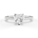 Giselle Heart Cut Lab Grown Diamond 14Kt White Gold Engagement Ring