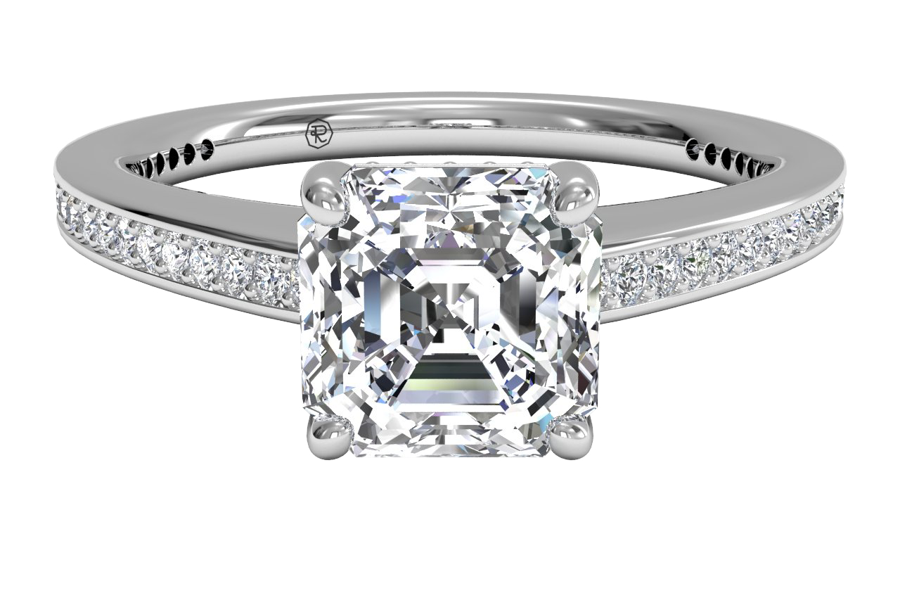 Judith Asscher Cut Lab Grown Diamond Platinum Engagement Ring