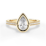 Deanna Pear Cut Lab Grown Diamond 18Kt Yellow Gold Engagement Ring