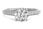 Lindsay Round Cut Lab Grown Diamond 14Kt White Gold Engagement Ring