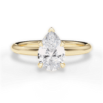 Brenda Pear Cut Lab Grown Diamond 18Kt Yellow Gold Engagement Ring