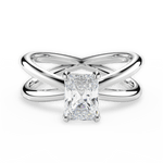 Ada Radiant Cut Lab Grown Diamond Platinum Engagement Ring