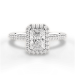 Joanne Radiant Cut Lab Grown Diamond 18Kt White Gold Engagement Ring