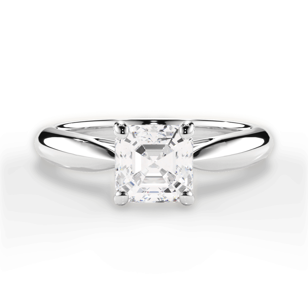 Amy Asscher Cut Lab Grown Diamond Platinum Engagement Ring
