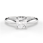 Amy Asscher Cut Lab Grown Diamond 18Kt White Gold Engagement Ring