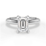 Elaine Emerald Cut Lab Grown Diamond Platinum Engagement Ring
