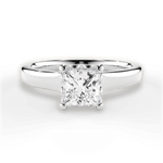 Carol Princess Cut Lab Grown Diamond 18Kt White Gold Engagement Ring
