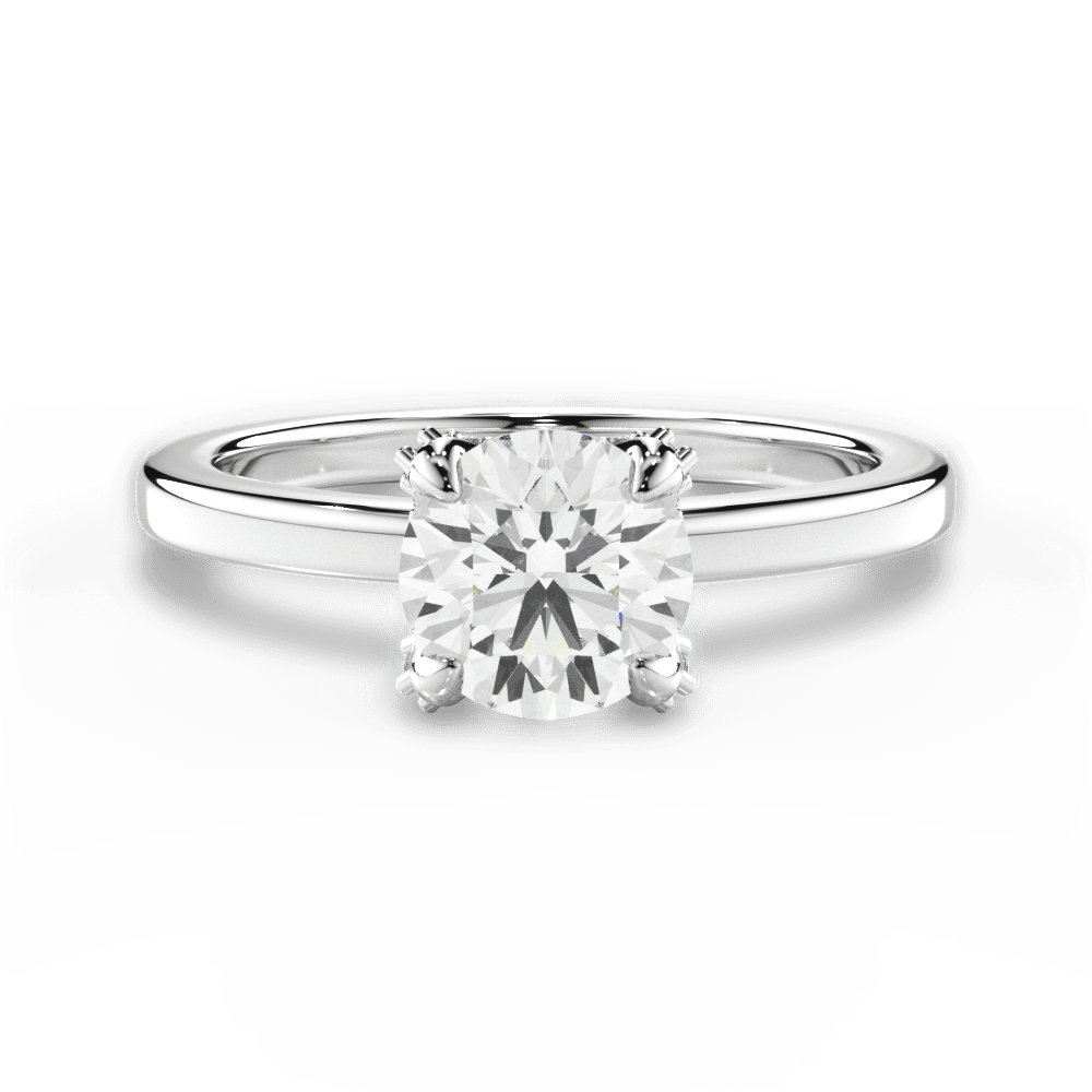 Gemma Round Cut Lab Grown Diamond 18Kt White Gold Engagement Ring