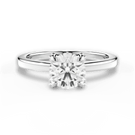Gemma Round Cut Lab Grown Diamond 14Kt White Gold Engagement Ring