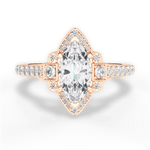 Joyce Marquise Cut Lab Grown Diamond 18Kt Rose Gold Engagement Ring