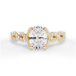 Justine Oval Cut Lab Grown Diamond 18Kt Yellow Gold Engagement Ring