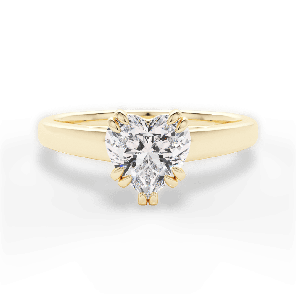 Courtney Heart Cut Lab Grown Diamond 18Kt Yellow Gold Engagement Ring