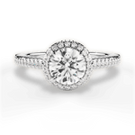 Jenny Round Cut Lab Grown Diamond 18Kt White Gold Engagement Ring