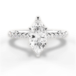 Dana Marquise Cut Lab Grown Diamond 14Kt White Gold Engagement Ring