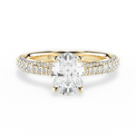 Kira Oval Cut Lab Grown Diamond 18Kt Yellow Gold Engagement Ring