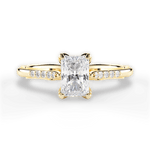 Christina Radiant Cut Lab Grown Diamond 18Kt Yellow Gold Engagement Ring