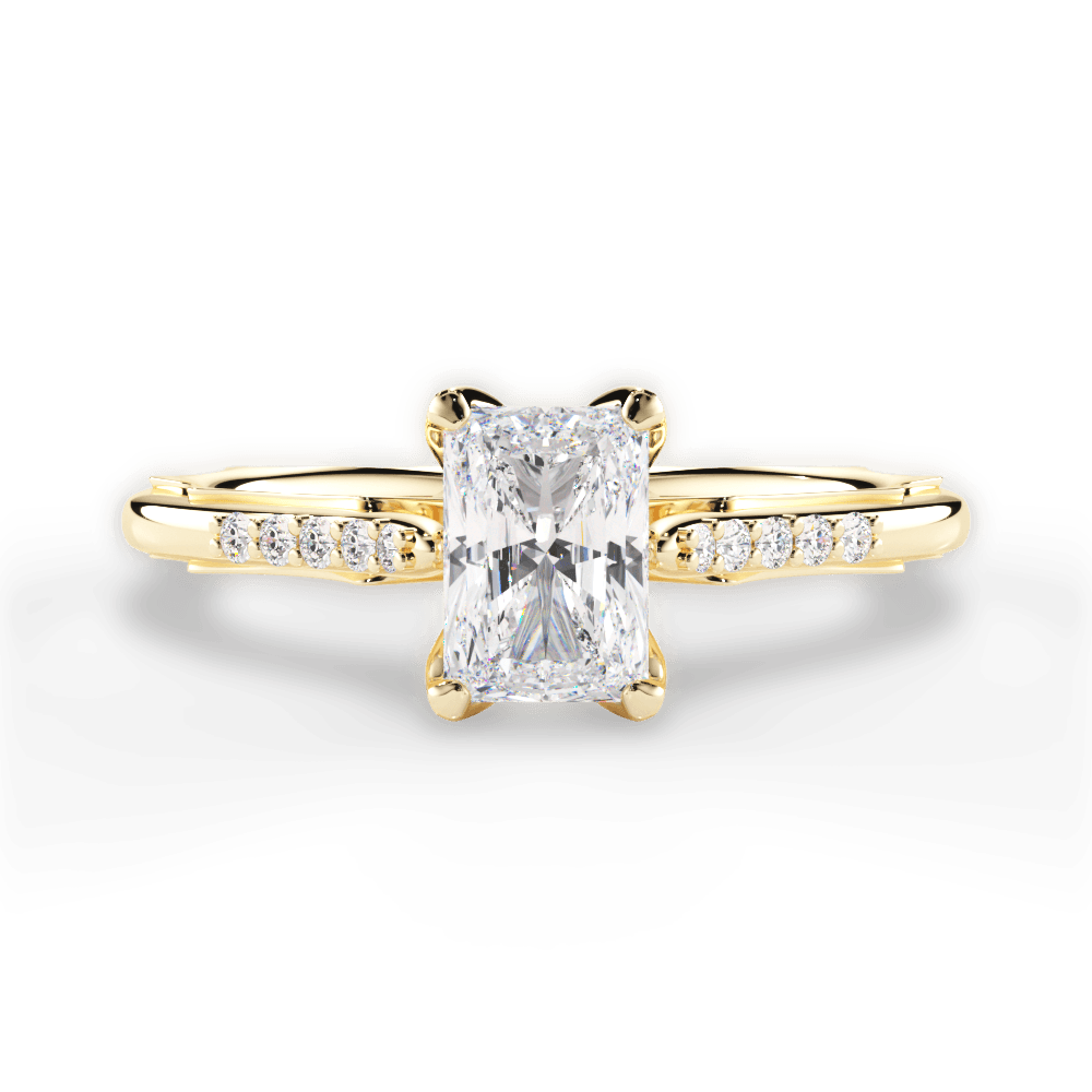 Christina Radiant Cut Lab Grown Diamond 18Kt Yellow Gold Engagement Ring