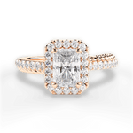 Kim Radiant Cut Lab Grown Diamond 18Kt Rose Gold Engagement Ring
