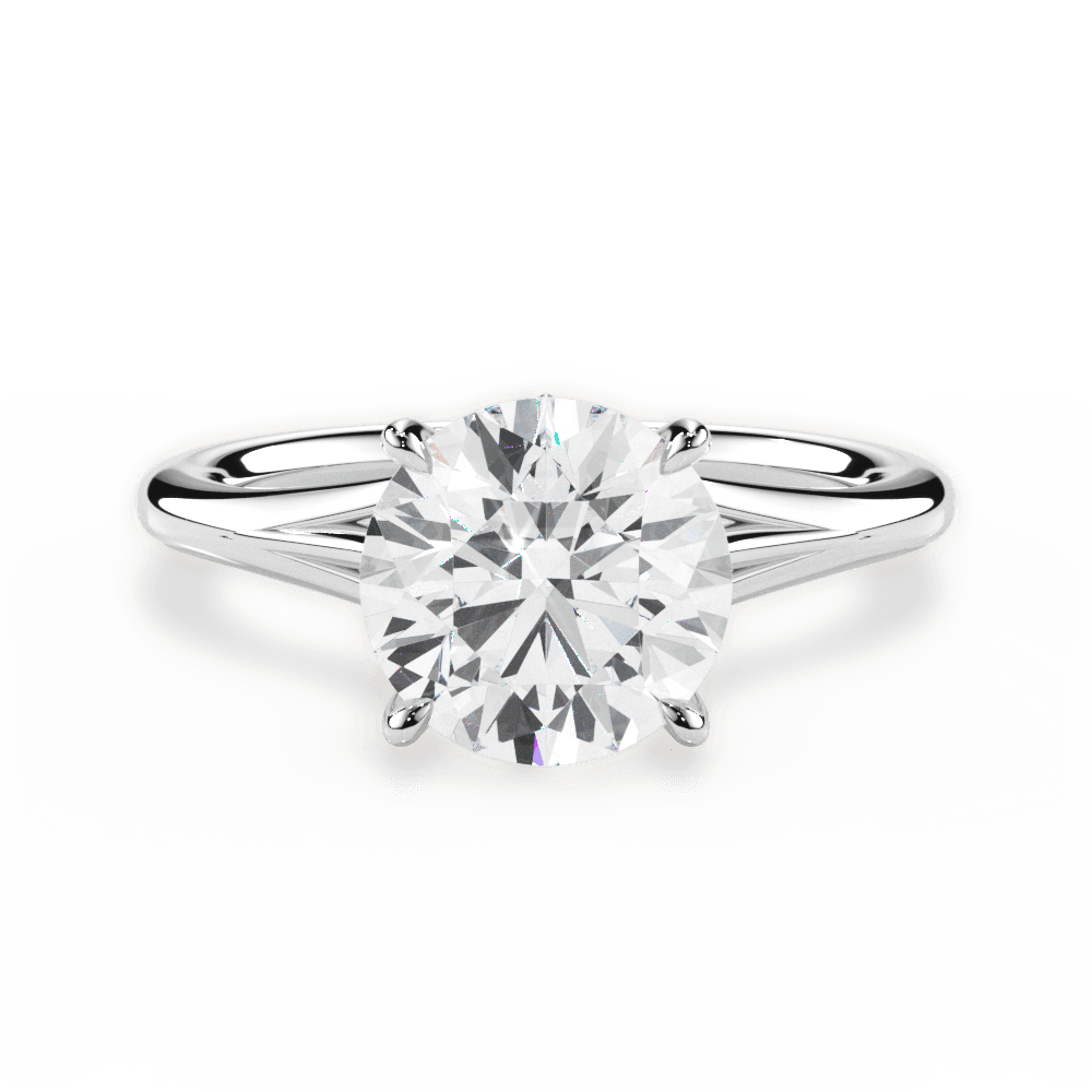 Anita Round Cut Lab Grown Diamond 18Kt White Gold Engagement Ring