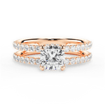 Christie Cushion Cut Lab Grown Diamond 18Kt Rose Gold Engagement Ring