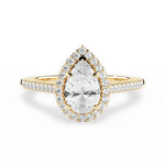 Jeanne Pear Cut Lab Grown Diamond 18Kt Yellow Gold Engagement Ring
