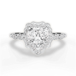 Julie Heart Cut Lab Grown Diamond 18Kt White Gold Engagement Ring