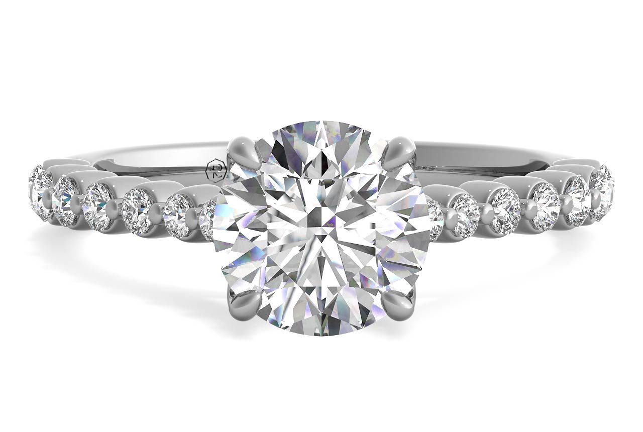 Dana Round Cut Lab Grown Diamond 18Kt White Gold Engagement Ring