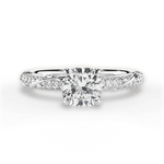 Gloria Cushion Cut Lab Grown Diamond 18Kt White Gold Engagement Ring