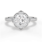 Hayley Princess Cut Lab Grown Diamond 18Kt White Gold Engagement Ring