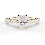 Frances Radiant Cut Lab Grown Diamond 18Kt Yellow Gold Engagement Ring