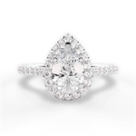 Leah Pear Cut Lab Grown Diamond 18Kt White Gold Engagement Ring