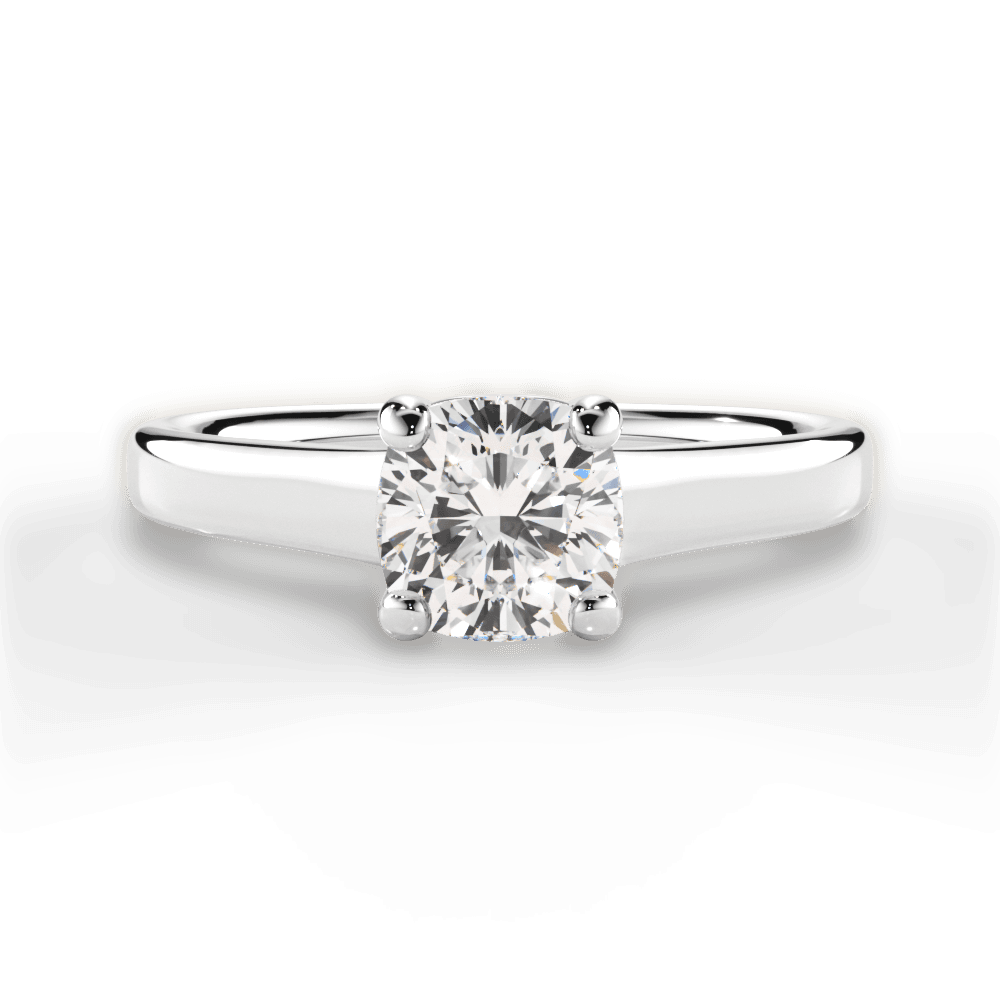 Ariana Cushion Cut Lab Grown Diamond 18Kt White Gold Engagement Ring