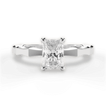 Aaliyah Radiant Cut Lab Grown Diamond Platinum Engagement Ring